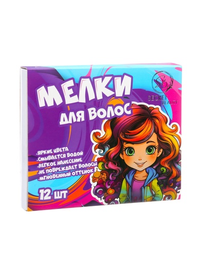 Мелки для волос, 12 шт.