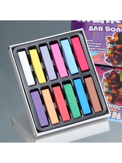 Мелки для волос, 12 шт.