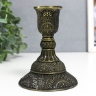 Металлический подсвечник на 1 свечу «Раджа», под бронзу, 10?8?8 см (комплект 2 шт) - фото 24446595