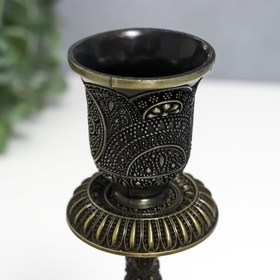 Металлический подсвечник на 1 свечу «Раджа», бронза, 16.5×8×8 см