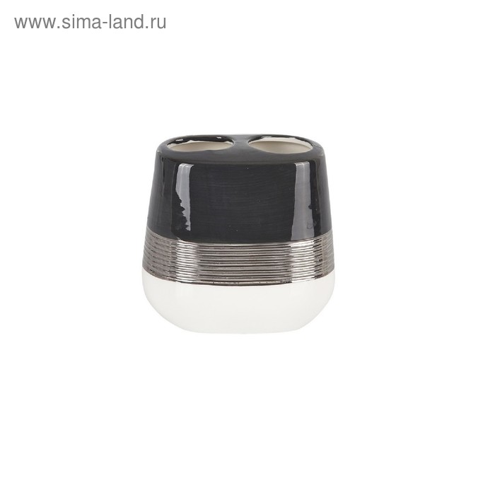 Стакан для щётки и пасты Lucas Silver, керамика - Фото 1