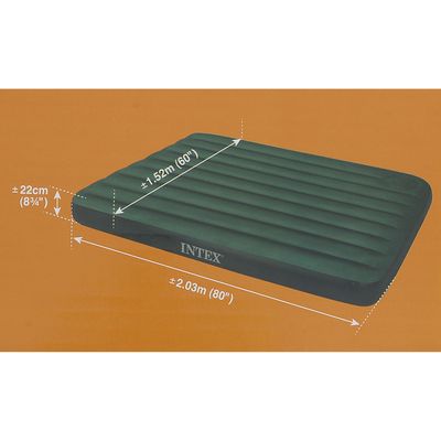 Матрас надувной Downy Queen с встроенным ножным насосом, 152 х 203 х 22 см, 66929 INTEX