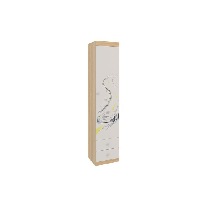 Шкаф комбинированный Форсаж, 400×410×1890, дуб сонома/белый - фото 1907074677