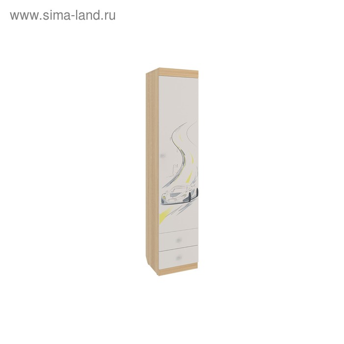 Шкаф комбинированный Форсаж, 400×410×1890, дуб сонома/белый - Фото 1