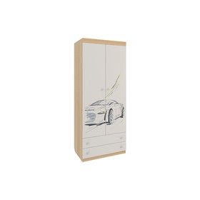 Шкаф комбинированный Форсаж, 800×410×1890, дуб сонома/белый