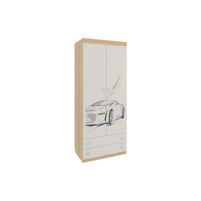 Шкаф комбинированный Форсаж, 800×410×1890, дуб сонома/белый - фото 1907074679