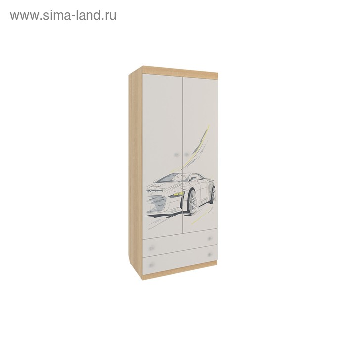 Шкаф комбинированный Форсаж, 800×410×1890, дуб сонома/белый - Фото 1