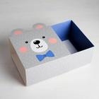 Коробка подарочная складная, упаковка, «Медвежонок», 15 х 15 х 8 см - фото 6271688