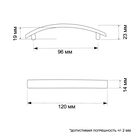 Ручка-скоба мебельная LIGHT РС001, м/о 96 мм, цвет хром 4645176 - фото 12449527