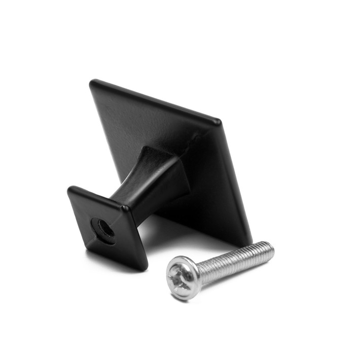 Ручка кнопка ТУНДРА РК119BL, черная - фото 18530502