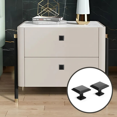 Ручка-кнопка ТУНДРА РК119BL, черная