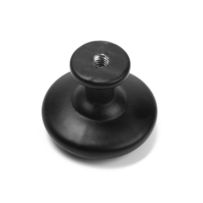 Ручка кнопка WAVE ТУНДРА РК120BL, черная - фото 18530510