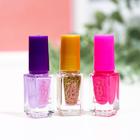 Набор детских лаков «Крутышка» 3 шт. по 6 мл. (МИКС наклеек) - Фото 2