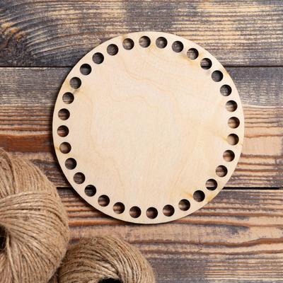 Донышко для вязания «Круг», заготовка из фанеры 9 мм, 15 см, МИКС