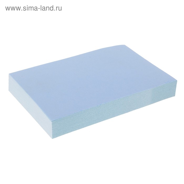 Блок с липким краем 51 мм x 76 мм, 100 листов, пастель, голубой - Фото 1