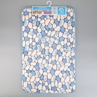 Набор ковриков для ванны и туалета Доляна «Галька», 2 шт: 40×50, 50×80 см, цвет синий - Фото 4