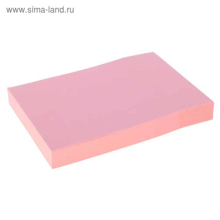 Блок с липким краем 51 мм x 76 мм, 100 листов, пастель, розовый - Фото 1