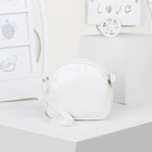 Сумка детская, отдел на молнии, длинный ремень, цвет белый - Фото 2