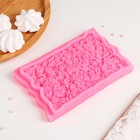 Молд для заливки «Ковер из роз», силикон, 17.5×10.7×2.3 см, розовый - Фото 3