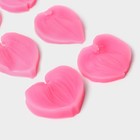 Набор молдов для заливки «Сердца», силикон, 4 пары, розовый - Фото 3