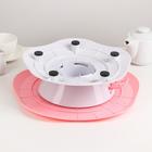 Подставка для торта вращающаяся, d=32 см, с разлиновкой и стоппером, цвет МИКС - Фото 5