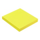 Блок с липким краем, 76 мм х 76 мм, 100 листов, флуоресцентный, жёлтый - фото 22129876