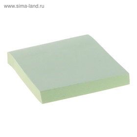 Блок с липким краем, 76×76 мм, 100 листов, пастель, зелёный