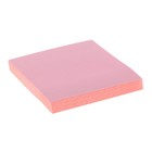 Блок с липким краем, 76 мм х 76 мм, 100 листов, пастель, розовый - Фото 1