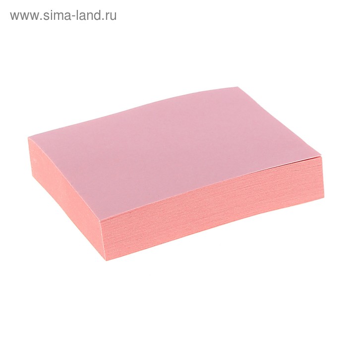Блок с липким краем 51 мм х 38 мм, 100 листов, пастель, розовый - Фото 1