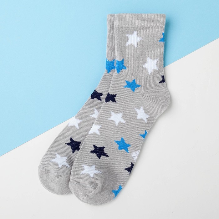 Носки детские KAFTAN «Звёзды», размер 14-16, цвет серый - фото 1907074890