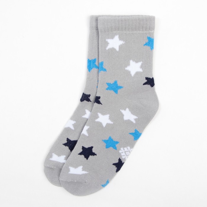 Носки детские KAFTAN «Звёзды», размер 14-16, цвет серый - фото 1907074892