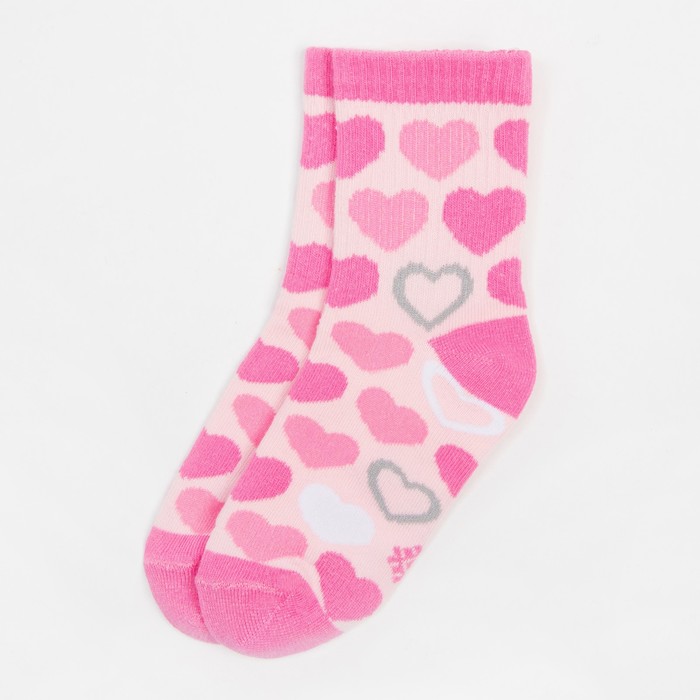 Носки детские KAFTAN «Сердечки», размер 14-16, цвет розовый - фото 1907074937