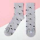 Носки детские KAFTAN «Кошка», размер 14-16, цвет серый - фото 25159839