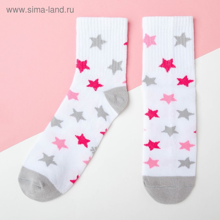 Носки детские KAFTAN «Звёзды», размер 18-20, цвет белый - Фото 1
