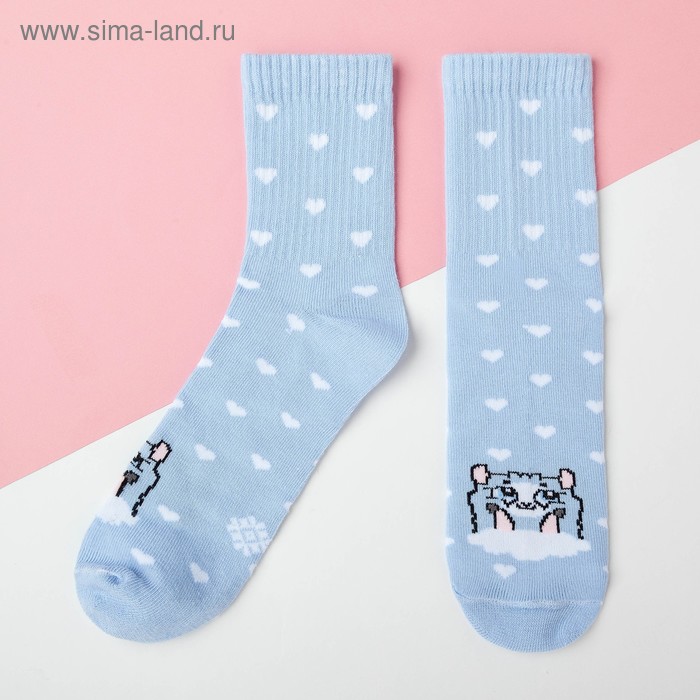 Носки детские KAFTAN «Лама», размер 18-20, цвет голубой - Фото 1