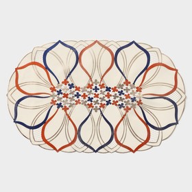 Салфетка ажурная для стола «Цветок», 45×30 см, цвет белый (комплект 12 шт)