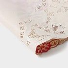 Салфетка ажурная для стола «Незабудки», 45×30 см, цвет металлик розово-оранжевый - Фото 4