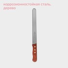 Нож для бисквита мелкие зубцы KONFINETTA, длина лезвия 25 см, деревянная ручка, толщина лезвия 0,8 мм - фото 4298056