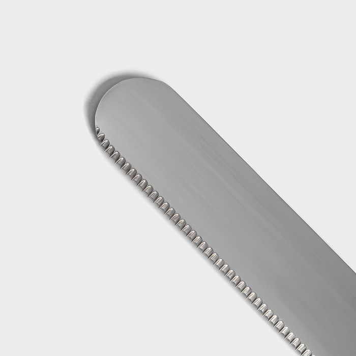 Нож для бисквита мелкие зубцы KONFINETTA, длина лезвия 25 см, деревянная ручка, толщина лезвия 0,8 мм - фото 1907075114