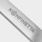 Нож для бисквита мелкие зубцы KONFINETTA, длина лезвия 25 см, деревянная ручка, толщина лезвия 0,8 мм - фото 6271903