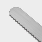 Нож для бисквита крупные зубцы, длина лезвия 25 см, деревянная ручка, толщина лезвия 1 мм - Фото 3