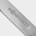 Нож для бисквита крупные зубцы, длина лезвия 25 см, деревянная ручка, толщина лезвия 1 мм - Фото 4