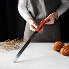 Нож для бисквита крупные зубцы, рабочая поверхность 30 см, деревянная ручка - фото 7104539