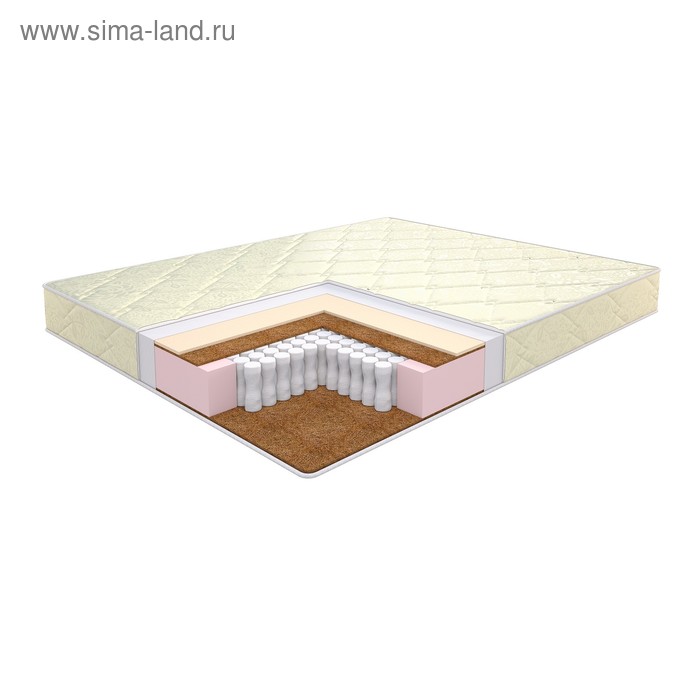 Матрас Этель Flowers double Lux на независимых пружинах, размер 90х190 см, высота 17 см, трикот   48