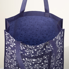 Сумка складная без молнии, наружный карман, цвет синий - Фото 4