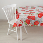 Клеёнка на стол ПВХ «Яблочки», ширина 137 см, толщина 0,11 мм, рулон 30 метров - Фото 2