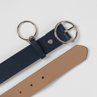 Ремень женский, винт, гладкий, пряжка металл, цвет синий - Фото 3