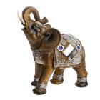Сувенир полистоун "Слон в попоне-кольчуге с мозаикой и золотыми узорами" 21х9х19,5 см - Фото 5