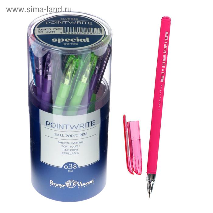 Ручка шариковая PointWrite Special, узел 0.38 мм, синие чернила, матовый корпус Silk Touch, МИКС - Фото 1