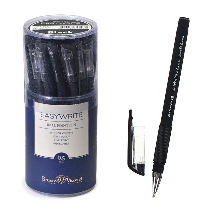 Ручка шариковая EasyWrite Black, 0.5 мм, чёрные чернила, матовый корпус Silk Touch - Фото 1